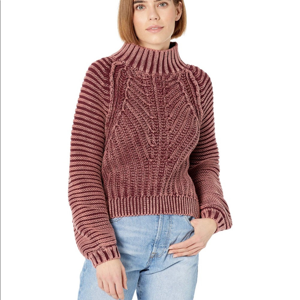 Free People Sweetheart mock neck sweater- S
